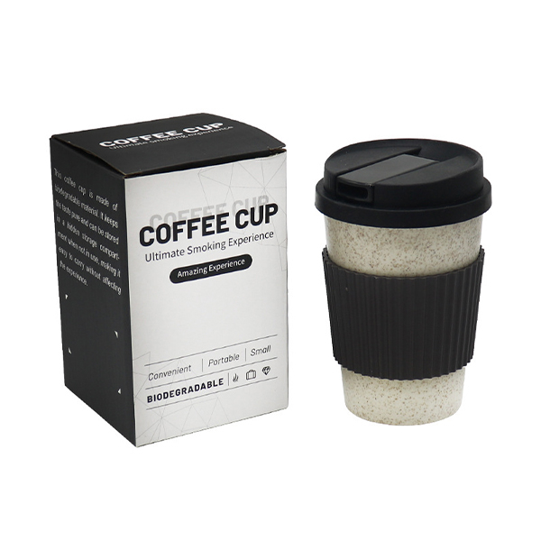 Tall 5.5 Inches Biodegradable Plastic Coffee Cup Shaped Silicone Water Pipes