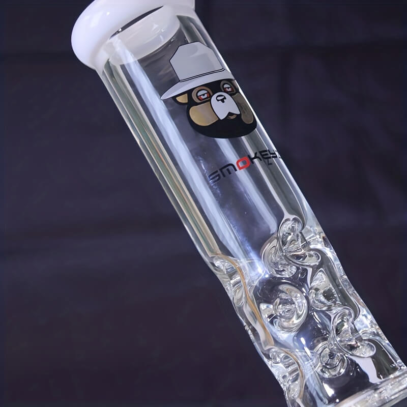 Big Size Heavy Duty Multi-layer Wheel Filter Thickened Gear-shaped Base High Borosilicate Glass Bong