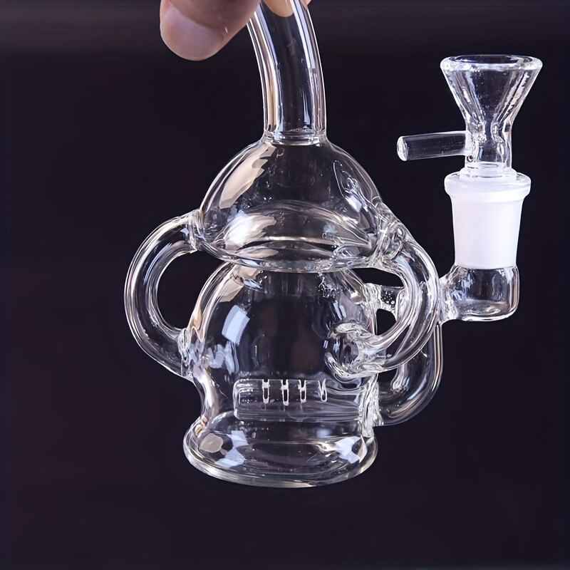 10# Small Recycle Glass Bongs With Perculator