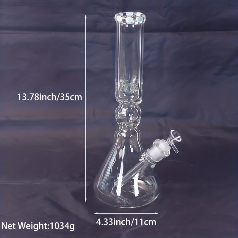 Tall 19.5" Multi-layer Filter Thickened Gear Shaped Base High Borosilicate Glass Bong with 19 Female Joint 6