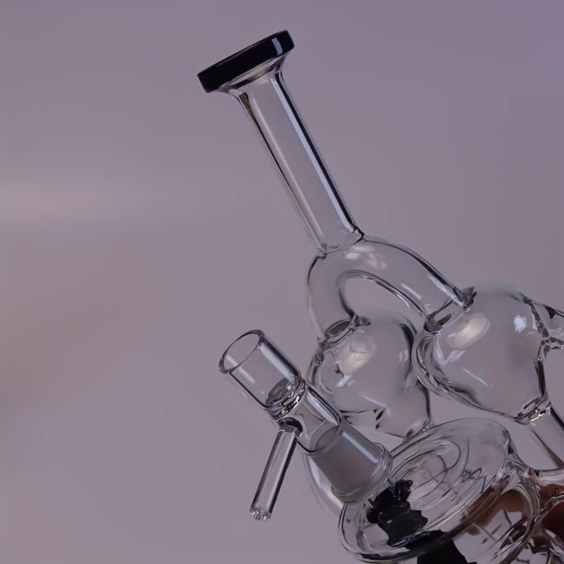 Tall 19.5" Multi-layer Filter Thickened Gear Shaped Base High Borosilicate Glass Bong with 19 Female Joint 10