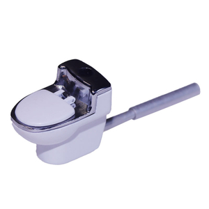 White Toilet Shaped Flip Top Removable Metal Tobacco Pipes With Pipe Screen And Poker