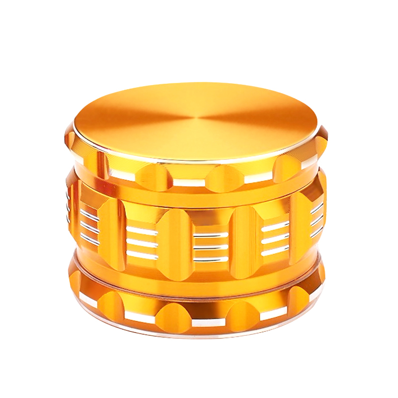 4 Parts 2.5 Inch Strong Magnetic Sloid Top Cover Voice Box Shaped Square Shaped Solid Teeth Aluminum CNC Pepper Grinders With Engraved Finishing