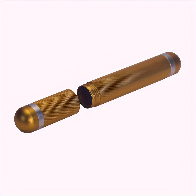 Round Head Tall 7 Inches 2 Parts Mixed Color Knurled Aluminum Cigar Humidor Cases