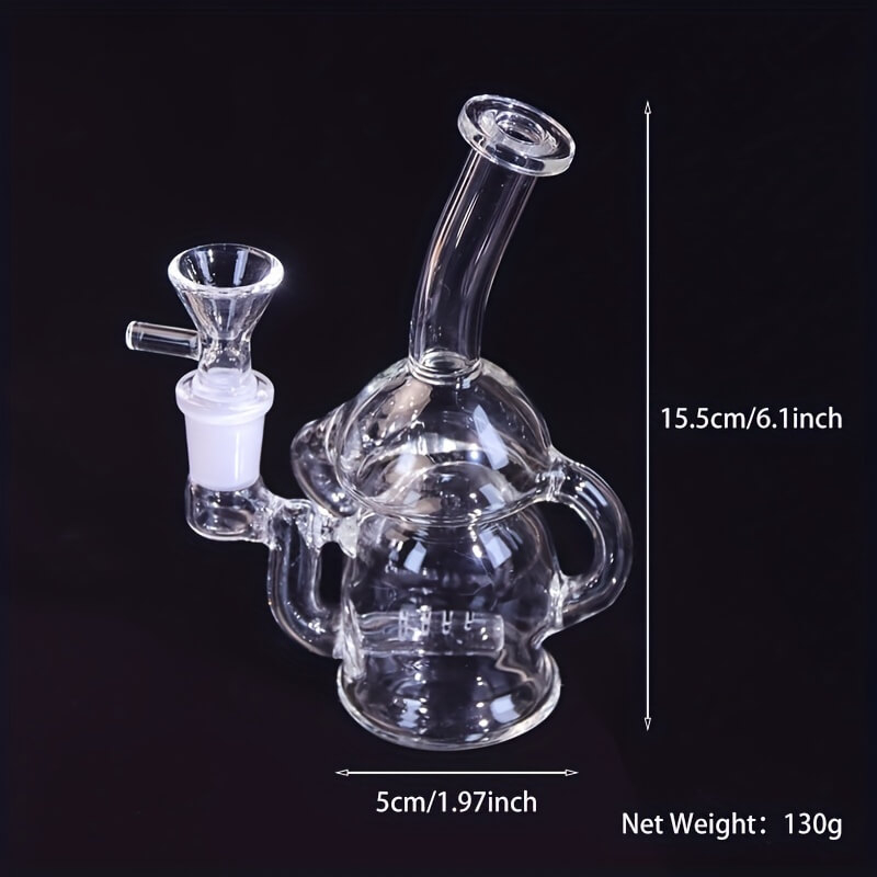 10# Small Recycle Glass Bongs With Perculator
