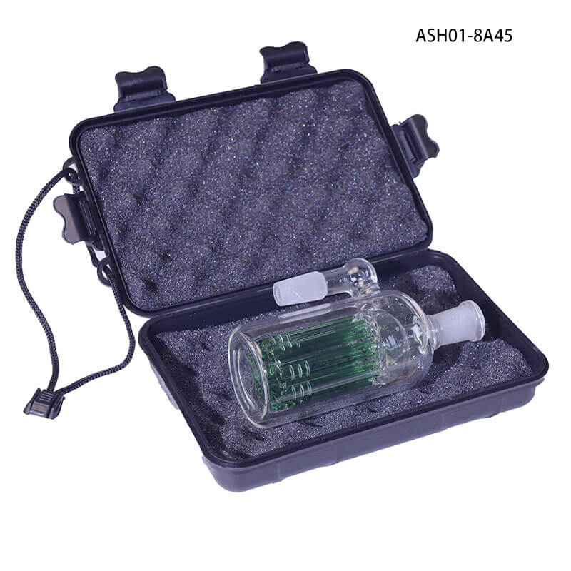 Outdoor Portable Anti Shock Anti Drop 14 Male Frosted Stardard 8 Arms Borosilicate Glass Perculator for GlassBongs