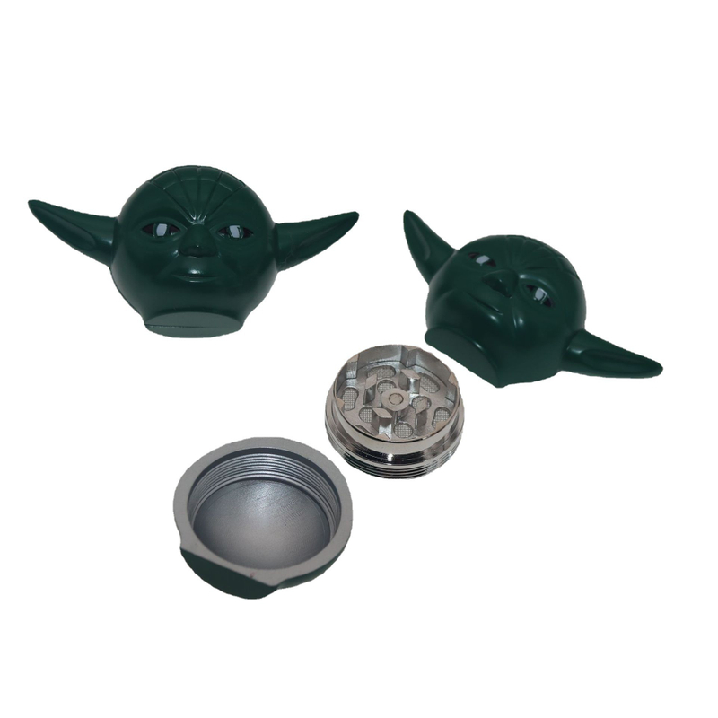 Tall 1.5 Inches 3 Parts Marvel Star War Green Yoda Shaped Spice Grinder