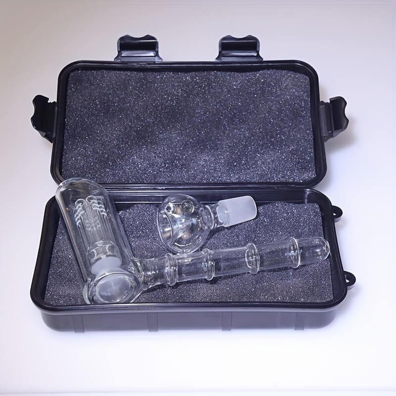 14 Standard Joint 6 Inches Transparent Borosilicate 6 Arms Perculator Inside Hammer Shaped Handhold Glass Smoking Tobacco Pipes