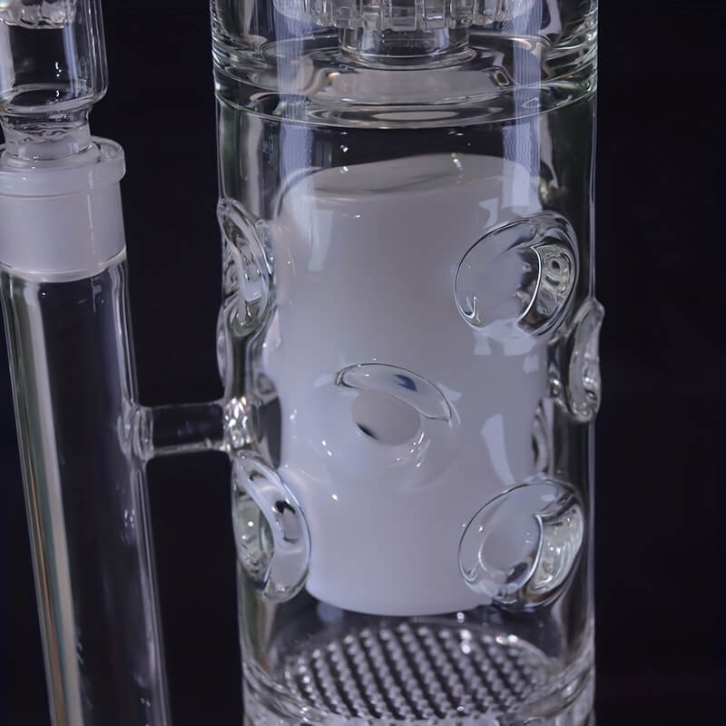 Big Size Heavy Duty Multi-layer Wheel Filter Thickened Gear-shaped Base High Borosilicate Glass Bong