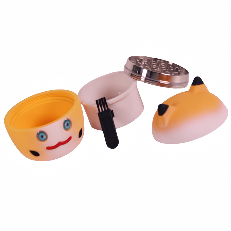 Big Chamber Kitten Head Shaped 4 Parts Herb Grinders;Hello Kitty Tobacco Grinder;Pussy Spice Grinder