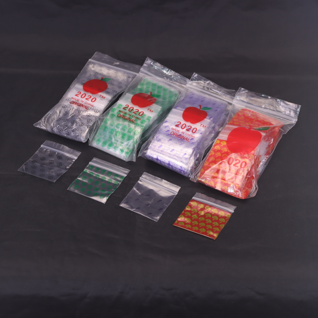 1 Pack Of 100 Pieces Clear 2020# One Side Printed Design 4 MIL Plastic Water Proof Zip Bag