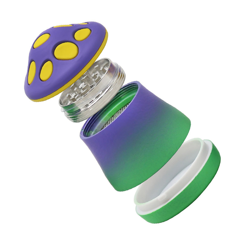 Multi-Color 3 Pieces Funny Mushroom Herb Grinders