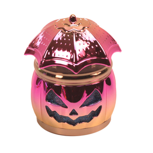 4 Parts Multi Colour Umbrella Shaped Herb Grinder With Shinning Pumpkin ; Halloween Topic Smoking Accessories