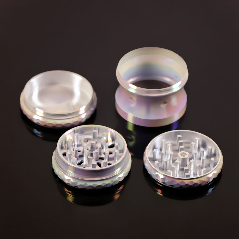 Zinc Alloy 4 Layers Colour White Portable for Smoking Tobacco Spice Grinder