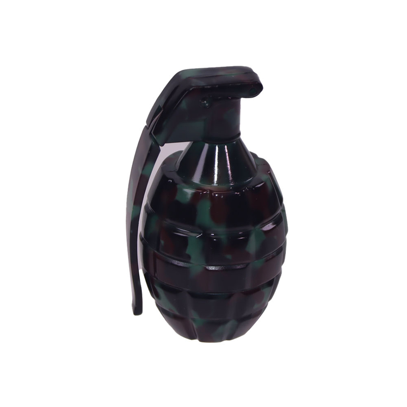 Camouflage Movable Handle Grenade Shaped Small Size 3 Layers Metal Zinc Herb Grinder