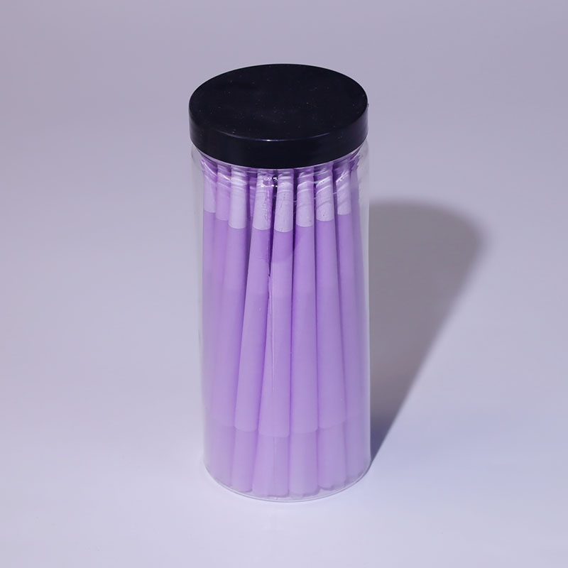 RAW Slow Burning Rolling Paper With Tipsr 50pcs Jar 110MM Classic King Size Pre Rolled Cone 