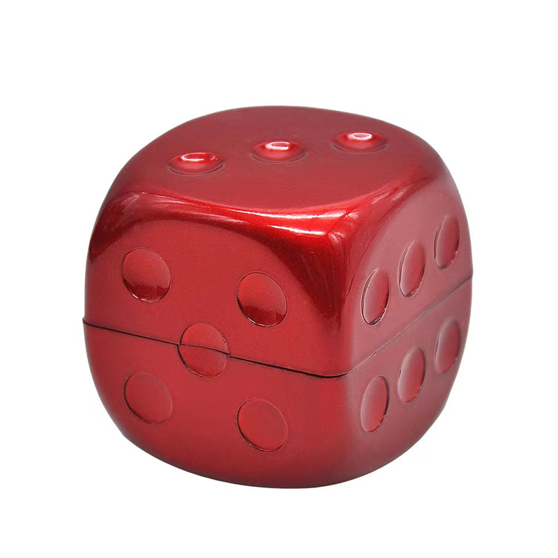 2 Parts Magnetic Dice Shaped Plastic Herb Handmuller