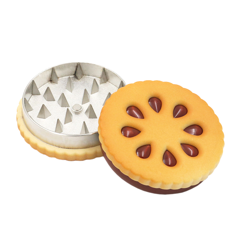 2 Parts Biscuits Shaped Zinc Alloy Weed Handmuller