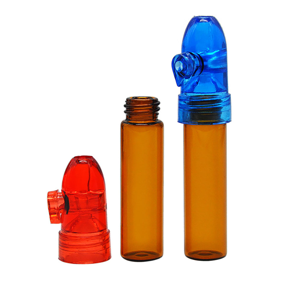 5 Pack Mini Portable Glass Bottle Pill Case for Travel With Bullet Head Shaped Bottle Dispenser Spice Organizer Spice Case Spice Box