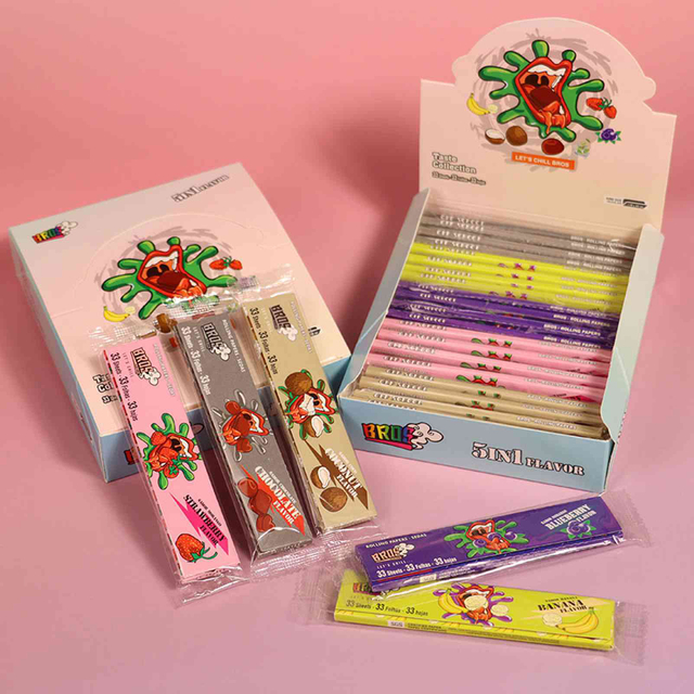 110x44MM King Size Flavored Rolling Paper Rolling Paper for Weed 1 1/4 Flavoured Rolling Paper for Smoking Raw Rolling Paper Rolling Paper Booklet