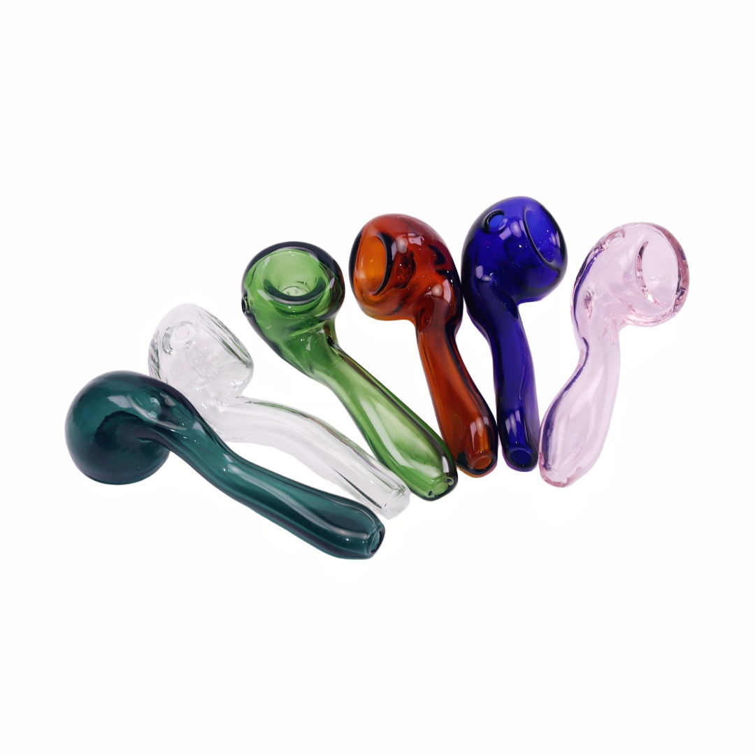 1 Pack of 3 Piece Portable Preminum Classic Smoking Glass Pipe Set Includes Glass Pipe Cleaner Storage Container Hard Case for Travel