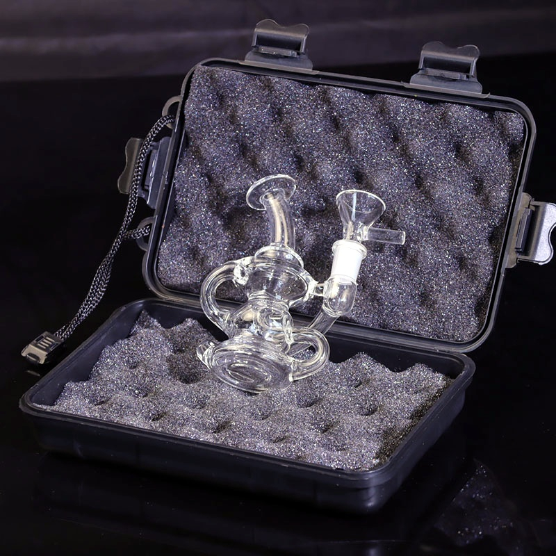 Mini Glass Recycle Dab Rig for Smoking Glass Recycle Water Pipe for Weed Mini Borosilicate Glass Dab Rig for Concentrates