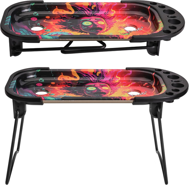 Rolling Console Foldable Tinplate Rolling Tray With Cone Maker
