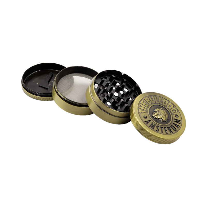 4 Parts Antique Copper The Bull Dog Amsterdam Zinc Herb Grinders