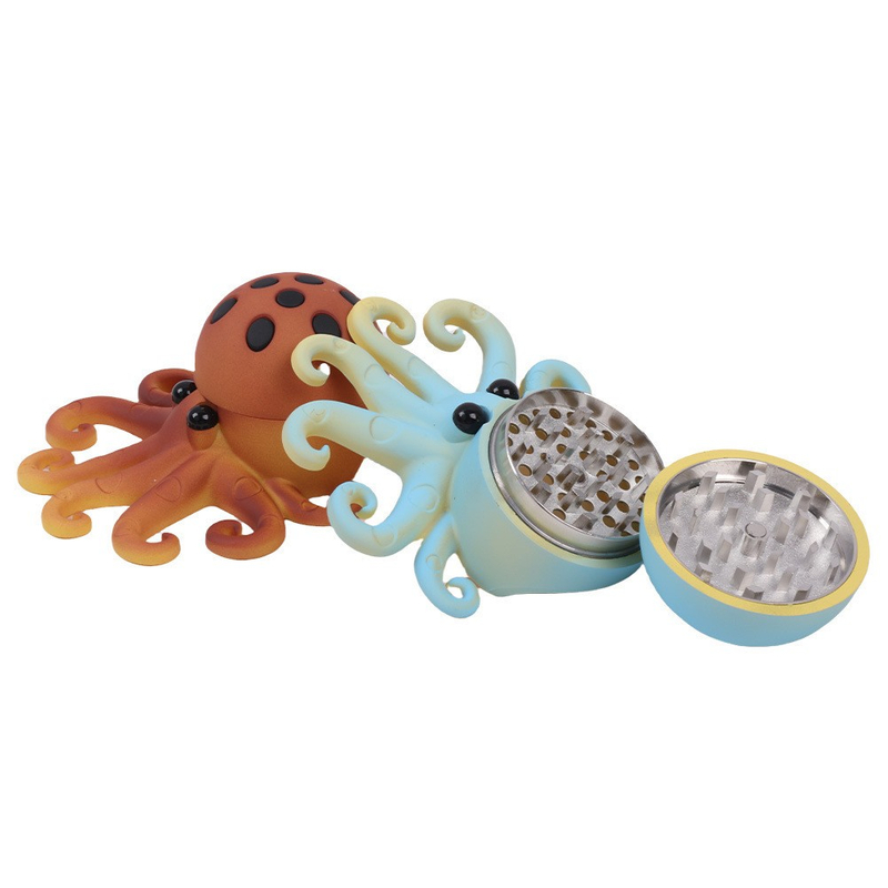 Good Selller 3 Parts Colorful Octopus Herb Grinder;3 Parts Colorful Octopus Weed Grinder;3 Parts Colorful Octopus Handmuller