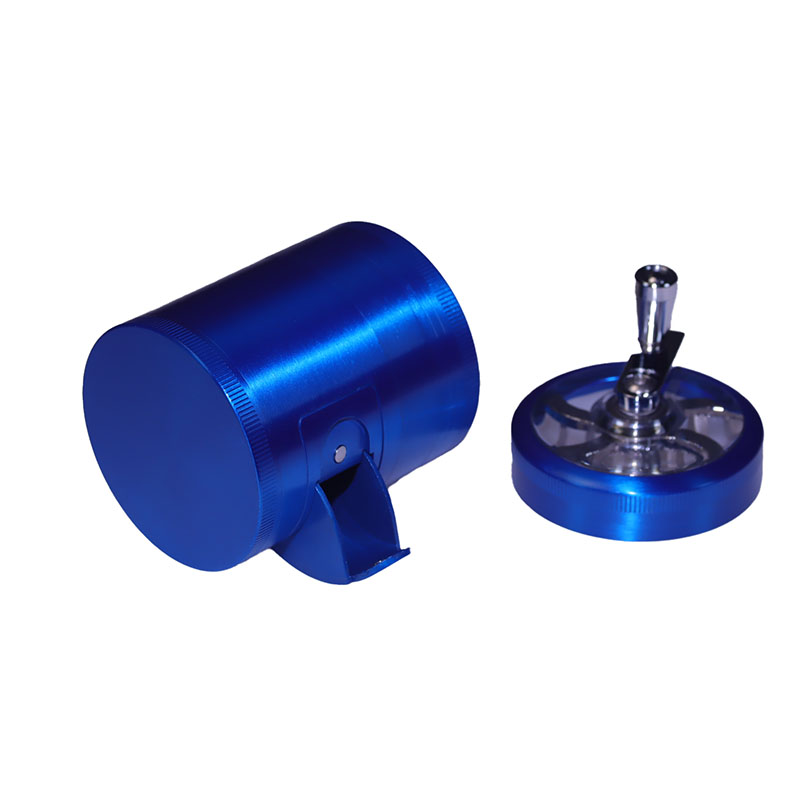 4 Color Available 4 Parts Zinc Herb Griner With Big Chamber and Dipenser Zinc Dispenser Grinder Handle Grinder With Dispenser