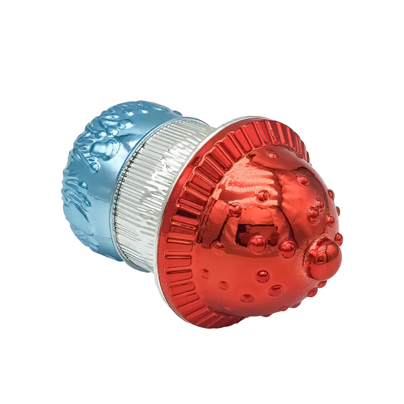3 Parts Colorful Mushroom Shaped Zinc Alloy Herb Grinders
