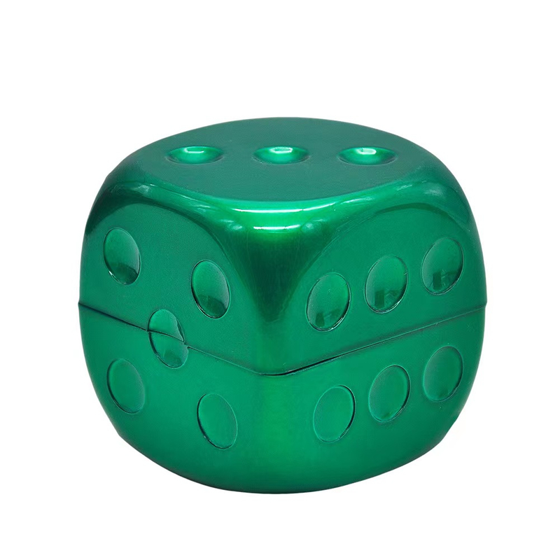 2 Parts Magnetic Dice Shaped Plastic Herb Handmuller