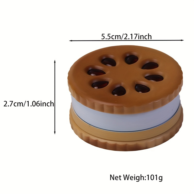 3 Parts Cookies Shaped Zinc Alloy Spice Grinder