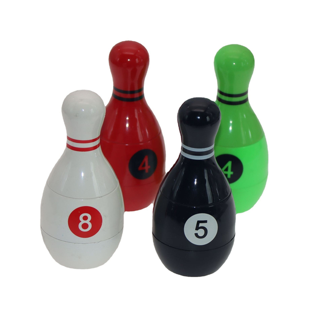 3 Parts Bowling Shaped Zinc Alloy Spice Grinder