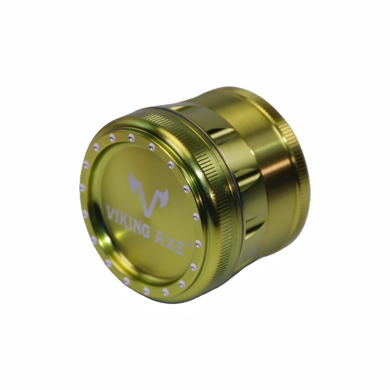 4 Pieces Cone Shaped Sunken Top Cap CNC Aluminum Herb Grinder With Pollen Catcher