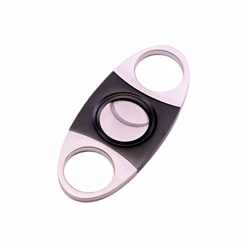 Durable 2 Blades Premium Stainless Steel Cigar Cutter Portable V-cut Cigar Cutter V Shape Cigar Cutter 3 in 1 Cigar Cutter Cigar Cutter Lighter