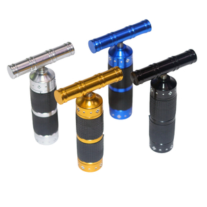 Durable Premium CNC Aluminum T Shape Pollen Press With Rubber Grip for Cannabis for Marijuana for Weeds for kief Large Pollen Press