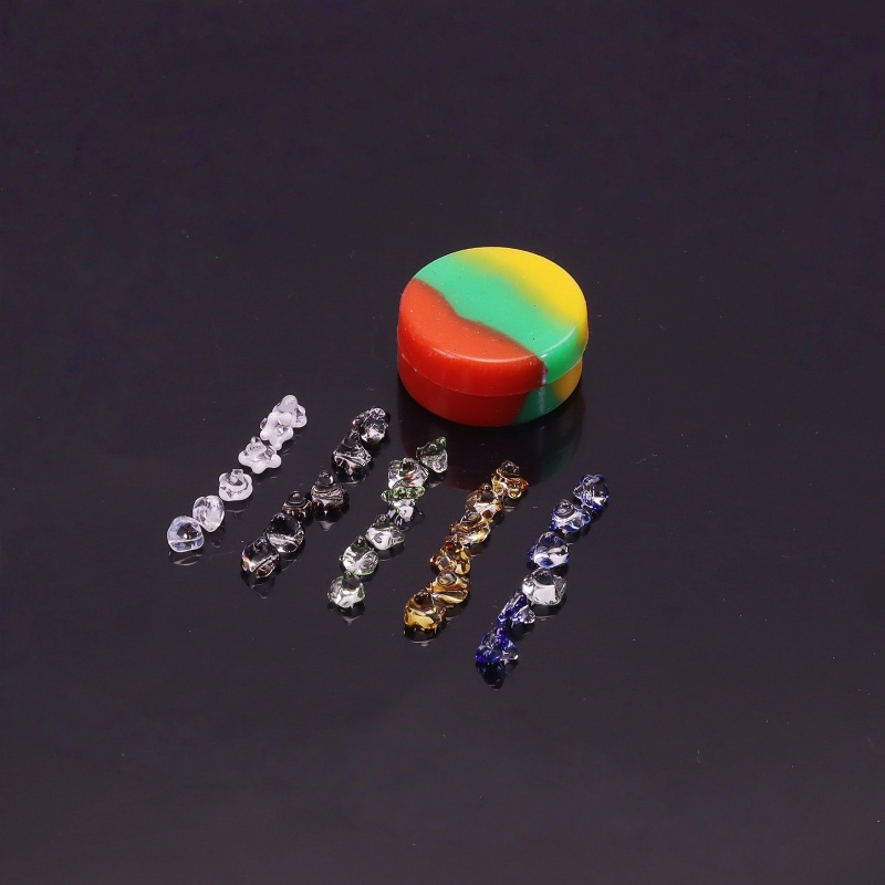 30pcs Pack Glass Flower Filter For Pipe Daisy Glass Pipe Filter Glass Screen Pipe Filter Bowls Glass Pipe Filter With Rasta Silicone Jar