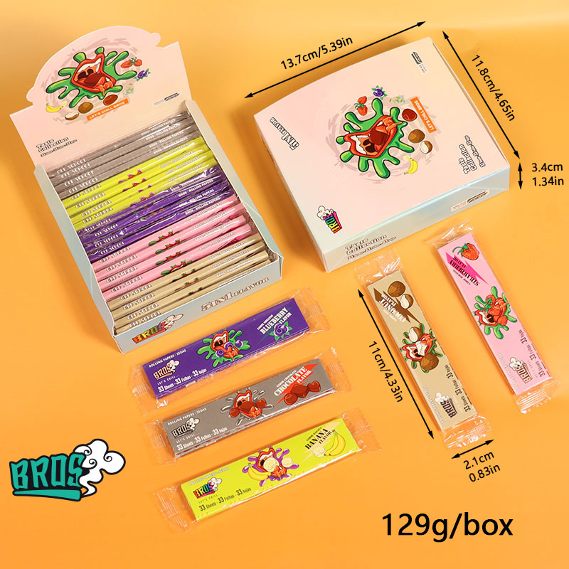 110x44MM King Size Flavored Rolling Paper Rolling Paper for Weed 1 1/4 Flavoured Rolling Paper for Smoking Raw Rolling Paper Rolling Paper Booklet
