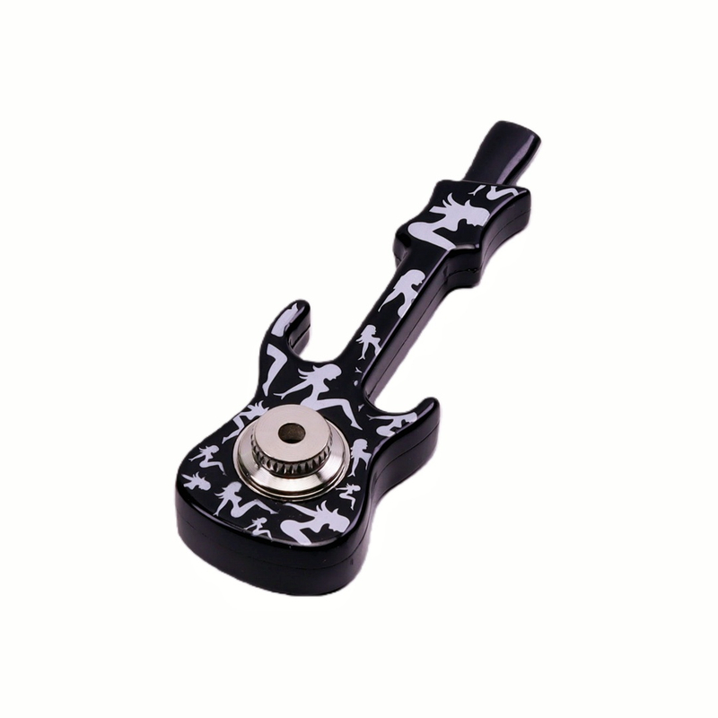 6 Pack Guitar Pipe Set Novelty Guitar Shaped Smoking Pipe Kit Portable Guitar Pipe Gift Set Guitar Style Tobacco Pipe Set