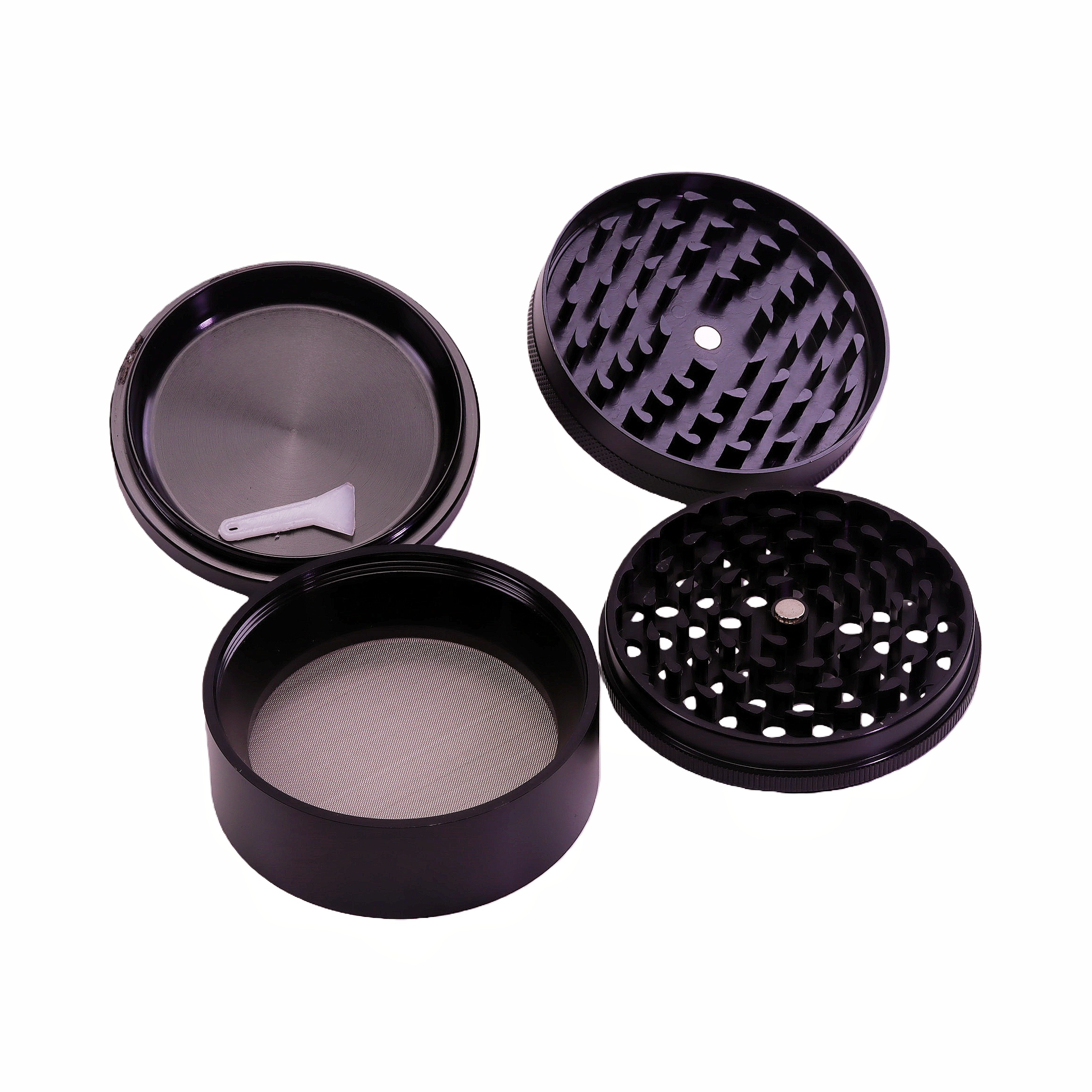 3 Inches 4 Chamber Jumbo CNC Aluminum Herb Grinder For Smoking Solid Top Durable Metal Grinder