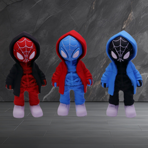 4 Parts Colorful Hooded Zip-up Spider-Man-shaped Herb Grinder Humanoid Hoodie Herb Mill Spider-Man Hoodie Grinder for Herbs Cartoon Hero Herb Crusher for Weed
