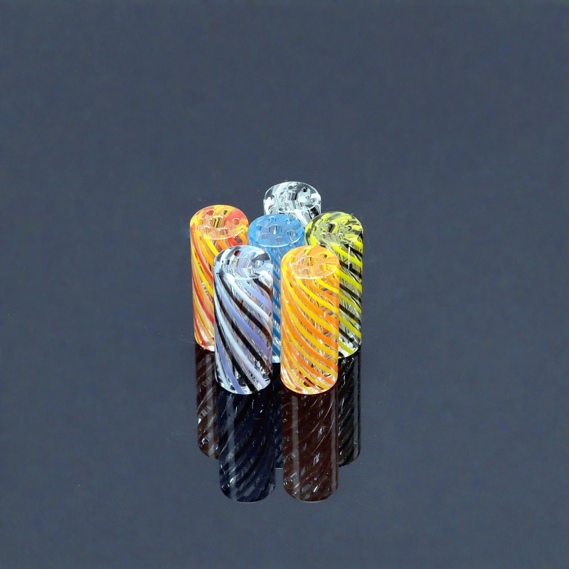 12mm 7 Holes Clear Glass Vortex Tips For Rolling Paper 12mm Spiral Vortex Clear Filters 8 Count Perc Tips Glass Tips 12mm Spiral Vortex Filters 