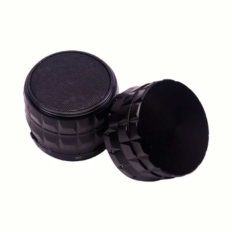 Innovative 5 Parts 2.6" Solid Top Aluminum Speaker Herb Grinder With Hidden Mesh Layer Sound Speaker Weed Grinder For Cannabis