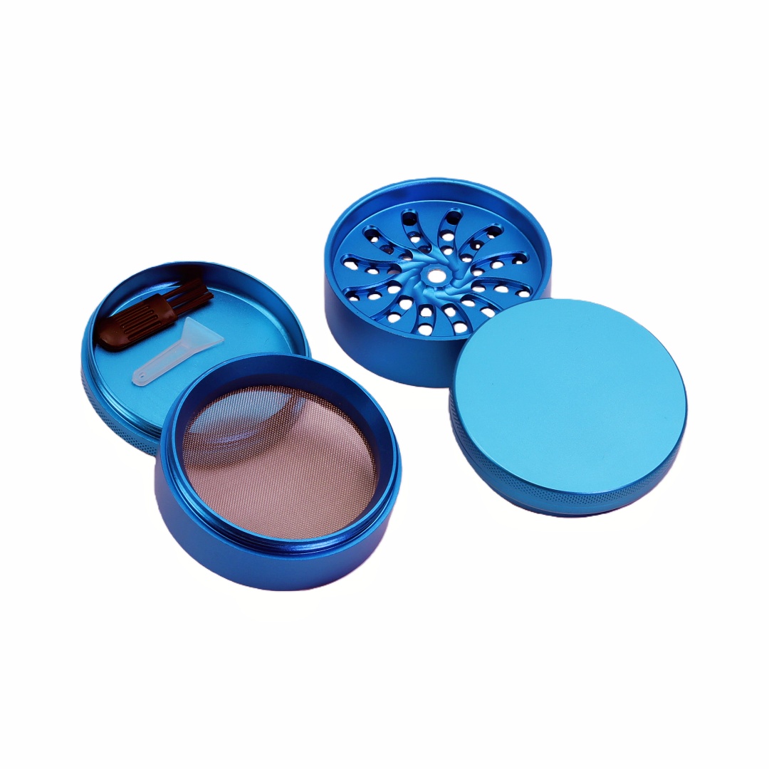 Matte Finish 4-layer Toothless Aluminum Alloy Herb Grinder New Design Toothless Tobacco Grinder with Matte Exterior 4-piece Toothless Aluminum Alloy Spice Grinder for Weed