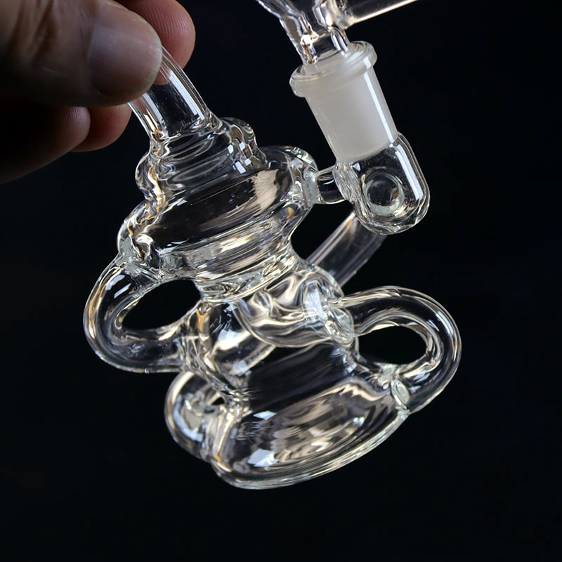 Mini Glass Recycle Dab Rig for Smoking Glass Recycle Water Pipe for Weed Mini Borosilicate Glass Dab Rig for Concentrates