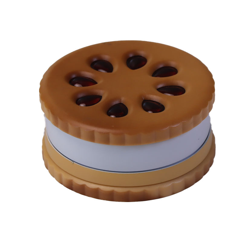 3 Parts Cookies Shaped Zinc Alloy Spice Grinder
