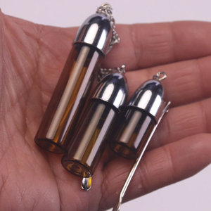 5 Pack Travel Spice Containers with Metal Spoon for Travel Glass Medication Pill Box with Spoon Waterproof Travel Pill Boxes Mini Glass Storage Jar With Spoom