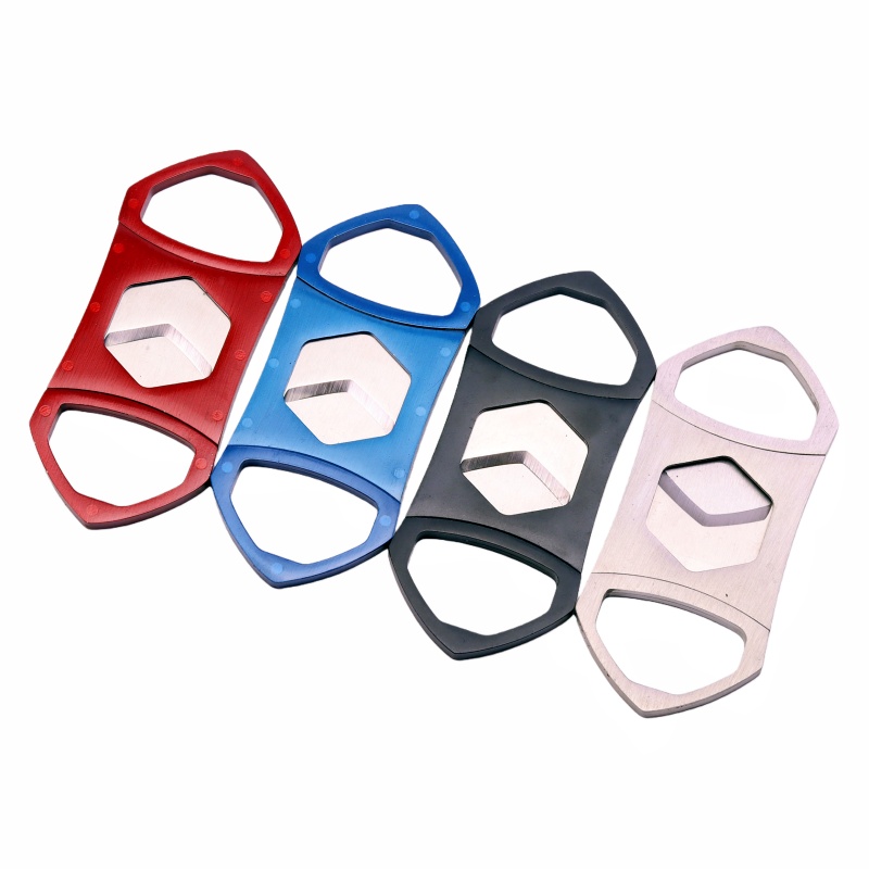 Durable 2 Blades Premium Stainless Steel Cigar Cutter Portable Cigar Cutter Luxury Cigar Cutter Guillotine Cigar Cutter for Travel
