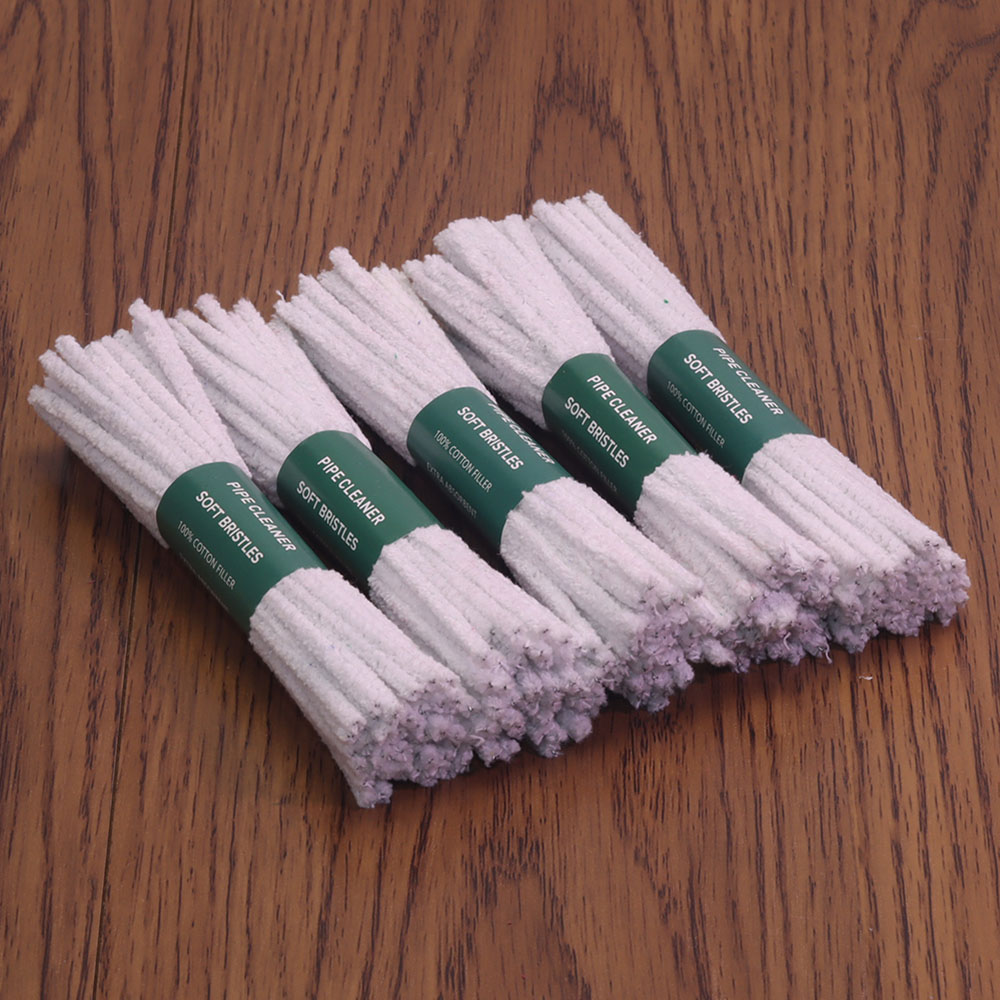 220 Count Pack of 5 Cotton Soft Bristles Pipe Cleaner 6 Inches Hard Bristle Pipe Clean for Removing Tar Bundles Pipe Cleaners Smoking Pepe Cleaner